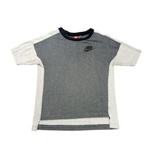 Nike Womens Small Rally Plus Crewneck Sportswear Tech Knit Short Sleeve Top Grey